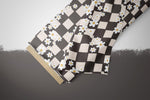 Lade das Bild in den Galerie-Viewer, Supersoft Premium BIO Jersey "Chessboard Flowers" 0,5 m
