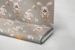Lade das Bild in den Galerie-Viewer, Supersoft Premium French Terry "Kleiner Künstler" Hase 0,5 m
