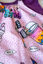 Lade das Bild in den Galerie-Viewer, Supersoft Premium BIO Jersey "Bubble Tea" sunrise groß 0,85 m Rest
