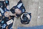 Lade das Bild in den Galerie-Viewer, Supersoft Premium French Terry "School of Magic" Love midnight 0,5 m

