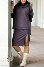 Lade das Bild in den Galerie-Viewer, French Terry meliert Lila 0,1 m
