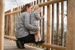 Lade das Bild in den Galerie-Viewer, Supersoft Premium French Terry "Spatzenliebe" olive 0,5 m
