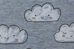 Lade das Bild in den Galerie-Viewer, Alpenfleece meliert Blau "Wolken" 0,1 m
