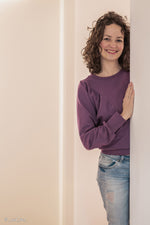 Lade das Bild in den Galerie-Viewer, Jersey meliert Grape 0,1 m
