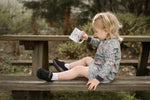 Lade das Bild in den Galerie-Viewer, Supersoft Premium French Terry "Spatzenliebe" olive 0,5 m
