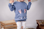 Lade das Bild in den Galerie-Viewer, Waffeljersey Rauchblau 0,8 m Rest

